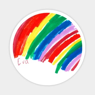 Awesome Bold Rainbow by Eva - Homeschool Art Class 2021/22 Art Supplies Fundraiser Magnet